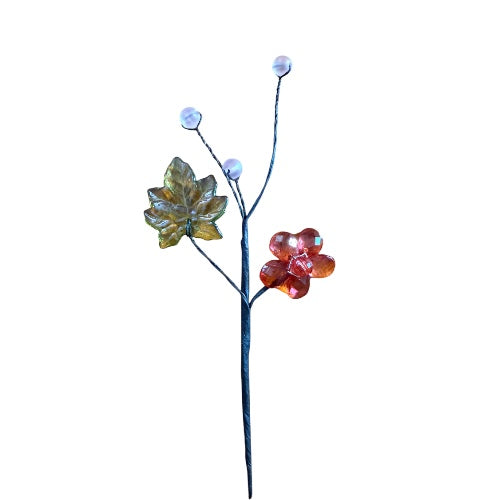 Brindille Fleur, Feuille et Perles (M001)