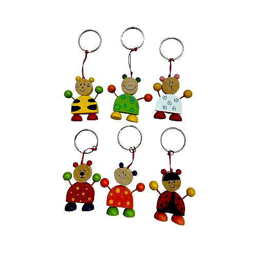 Lot de 6 portes clefs A002