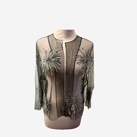Veste en tulle brodé