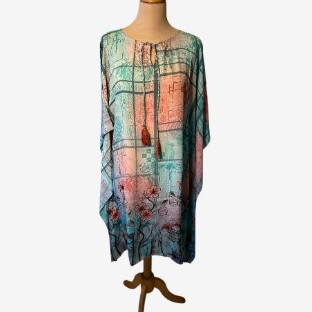 Tunique / Caftan imprimée et brodée